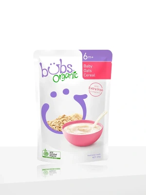 Bubs® Organic Baby Oats Cereal – Halal Baby Food for 6+ months