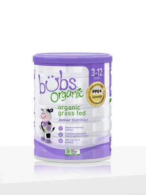 Bubs® Organic Grass Fed Junior Nutrition Drink - Best Organic Milk Drink for Kids