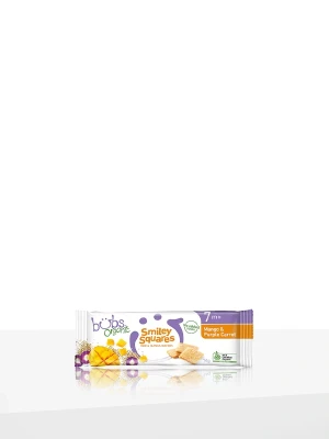 Bubs® Organic Smiley Squares Mango and Purple Carrot